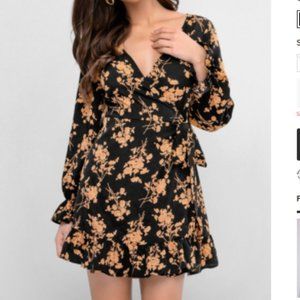 Zaful Flower Wrap Dress